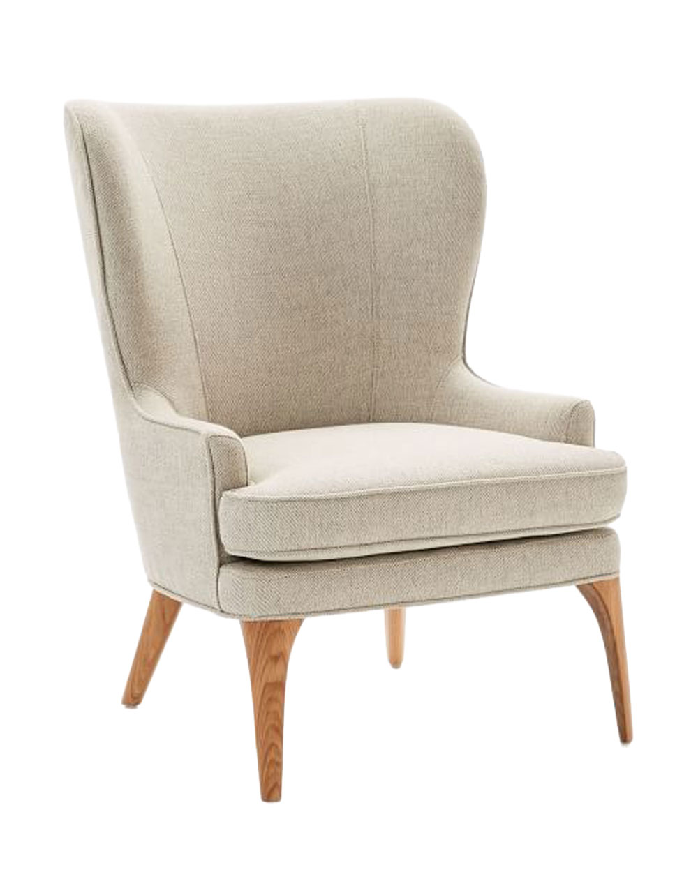 Owen Wing Chair in Stone Twill by West Elm